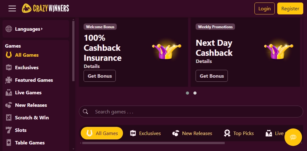 CrazyWinners Casino
